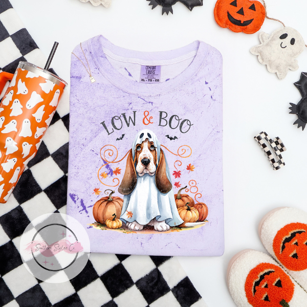 Basset Hound Halloween Dog Tshirt, Comfort Colors