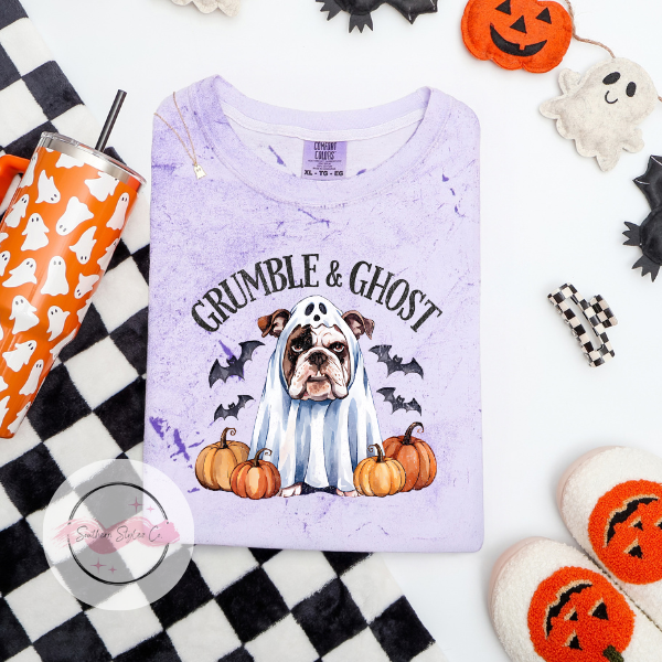 English Bulldog Halloween Dog Tshirt, Comfort Colors