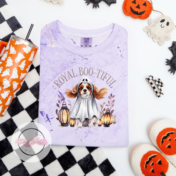 Cavalier King Charles Spaniel Halloween Dog Tshirt, Comfort Colors