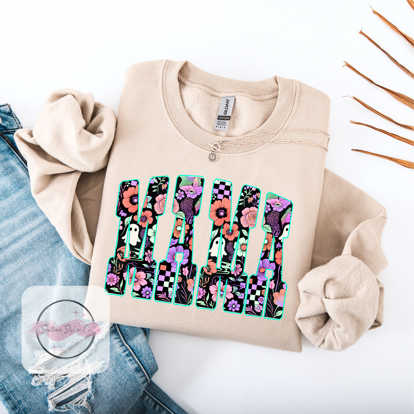 Ghost Neon Mama Tshirt & Crewneck