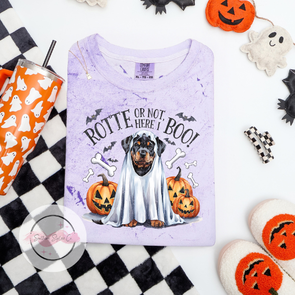 Rottie Halloween Dog Tshirt, Comfort Colors
