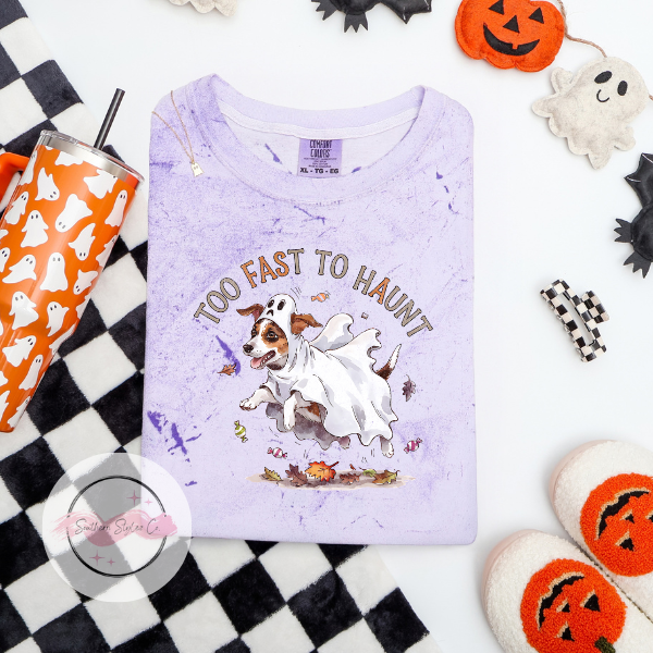 Jack Russell Halloween Dog Tshirt, Comfort Colors