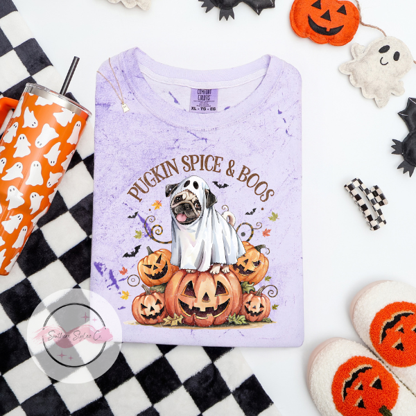Pug Halloween Dog Tshirt, Comfort Colors
