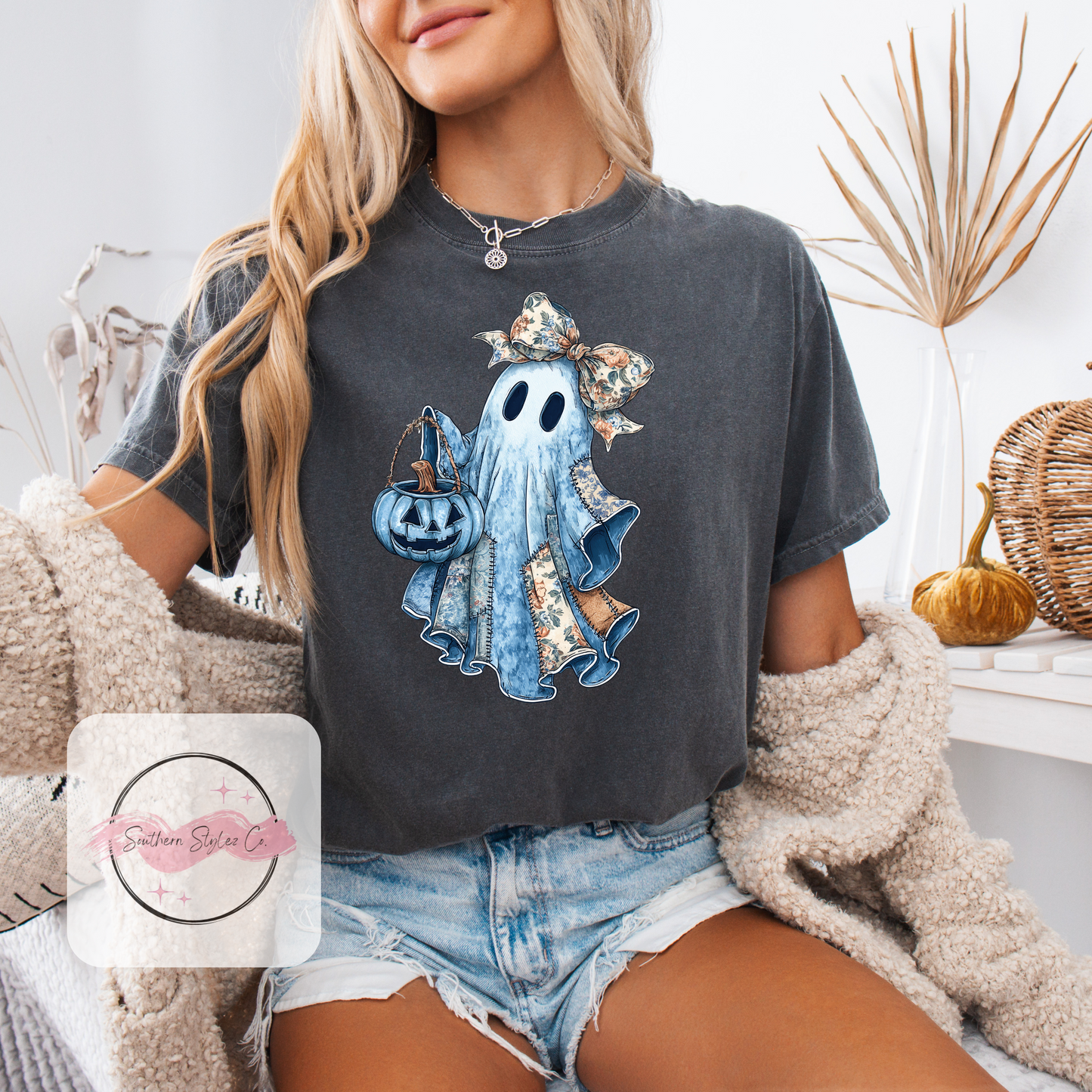 Blue Jean Ghost Tee, Comfort Colors