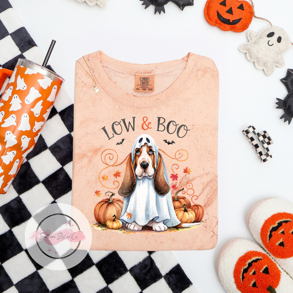Basset Hound Halloween Dog Tshirt, Comfort Colors
