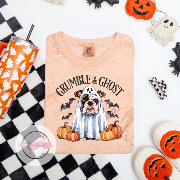 English Bulldog Halloween Dog Tshirt, Comfort Colors