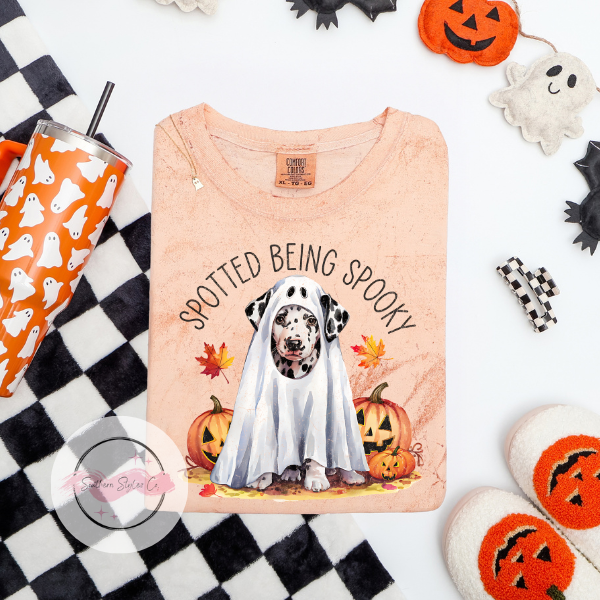Dalmation Halloween Dog Tshirt, Comfort Colors