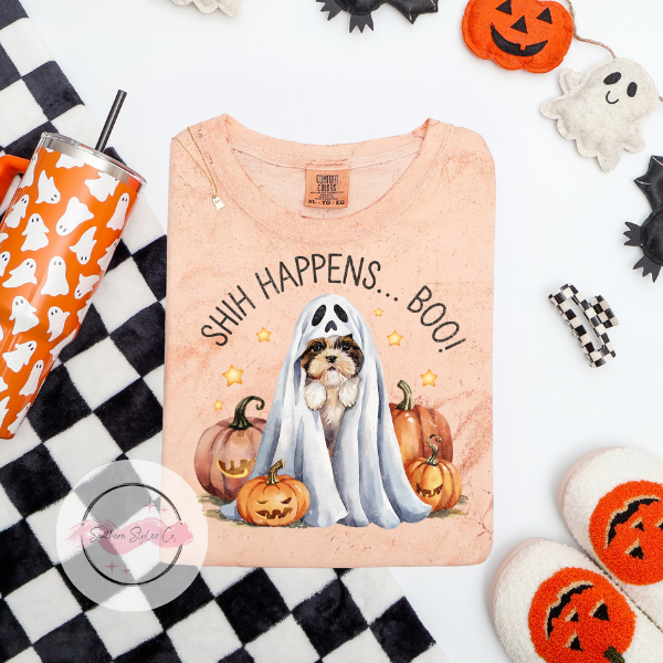 Shitzu Halloween Dog Tshirt, Comfort Colors