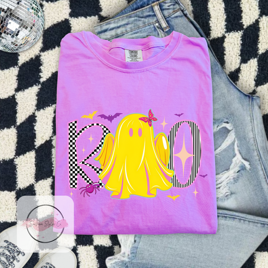 Boo Neon Ghost Tshirt & Crewneck