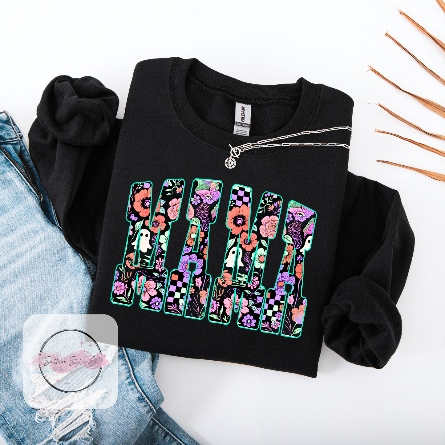 Ghost Neon Mama Tshirt & Crewneck