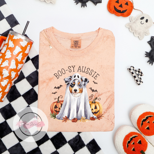 Aussie Halloween Dog Tshirt, Comfort Colors