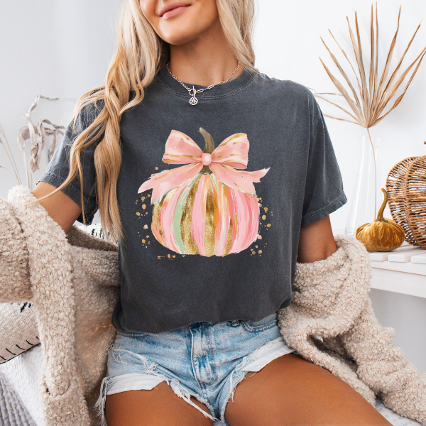 Watercolor Pumpkin Tee | Comfort Colors