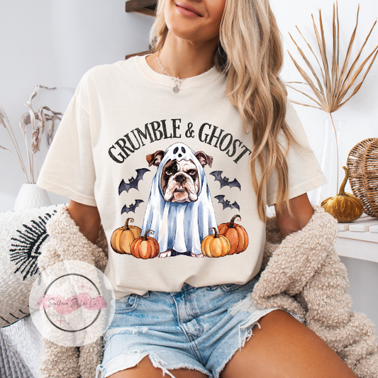 English Bulldog Halloween Dog Tshirt, Comfort Colors