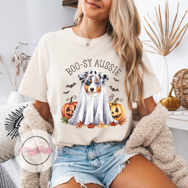 Aussie Halloween Dog Tshirt, Comfort Colors