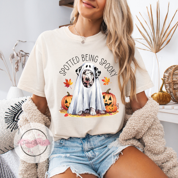 Dalmation Halloween Dog Tshirt, Comfort Colors