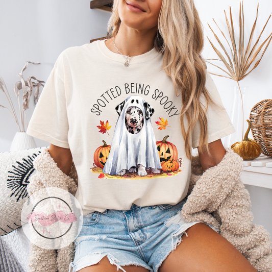 Dalmation Halloween Dog Tshirt, Comfort Colors
