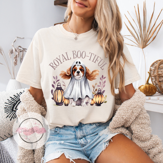 Cavalier King Charles Spaniel Halloween Dog Tshirt, Comfort Colors