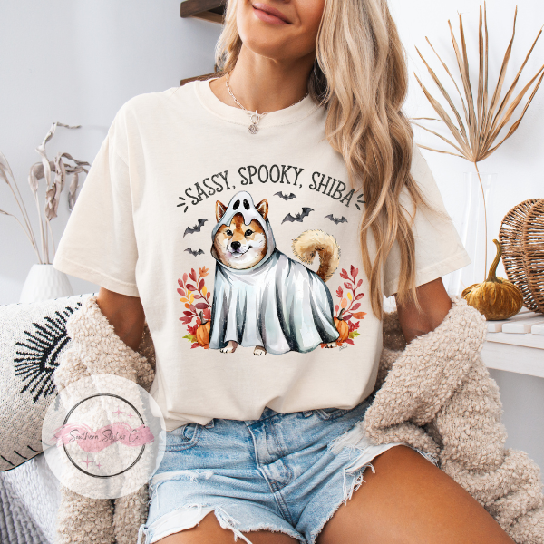 Shiba Halloween Dog Tshirt, Comfort Colors