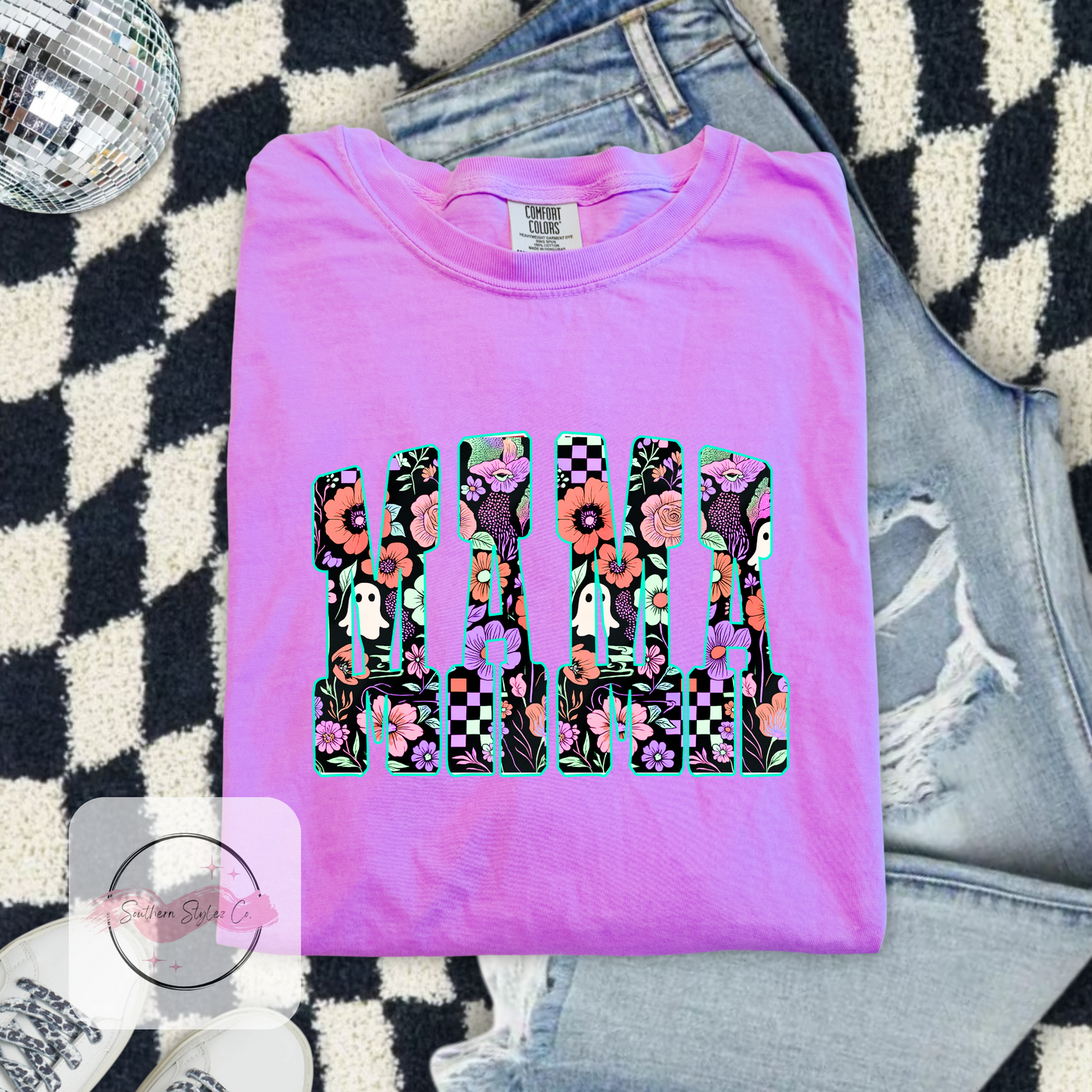Ghost Neon Mama Tshirt & Crewneck