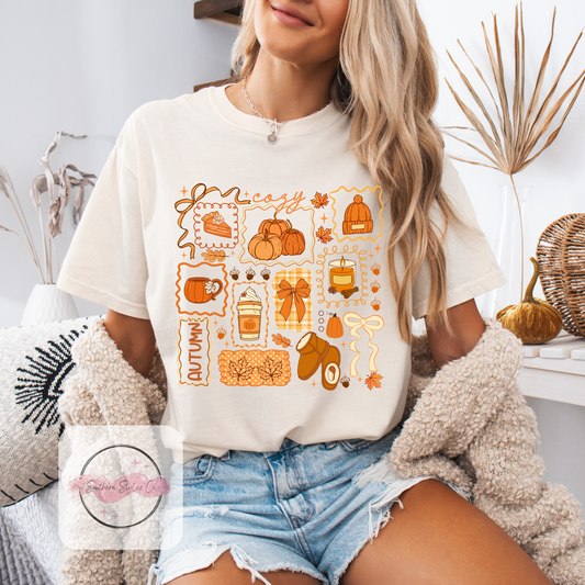Cozy Autumn Collage Tshirt & Crewneck