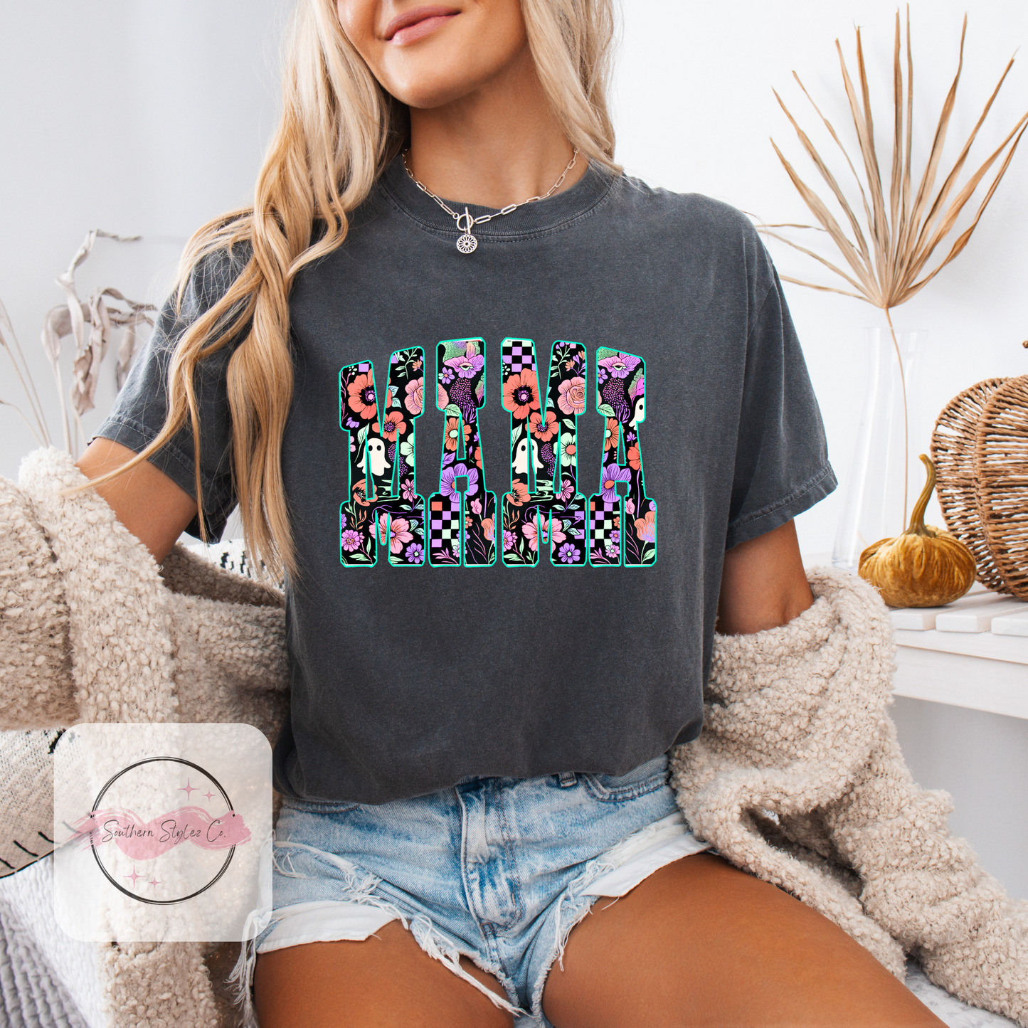 Ghost Neon Mama Tshirt & Crewneck