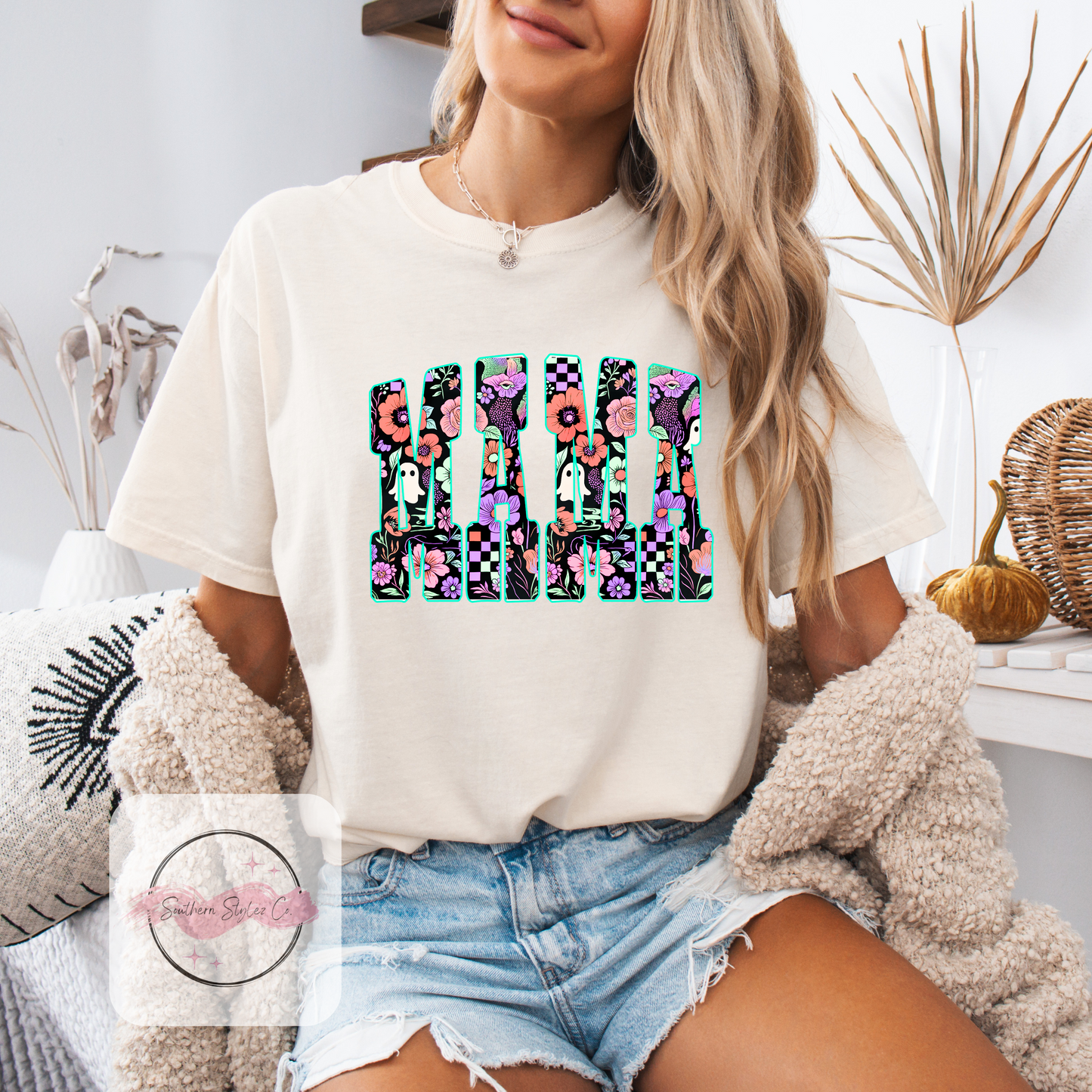Ghost Neon Mama Tshirt & Crewneck