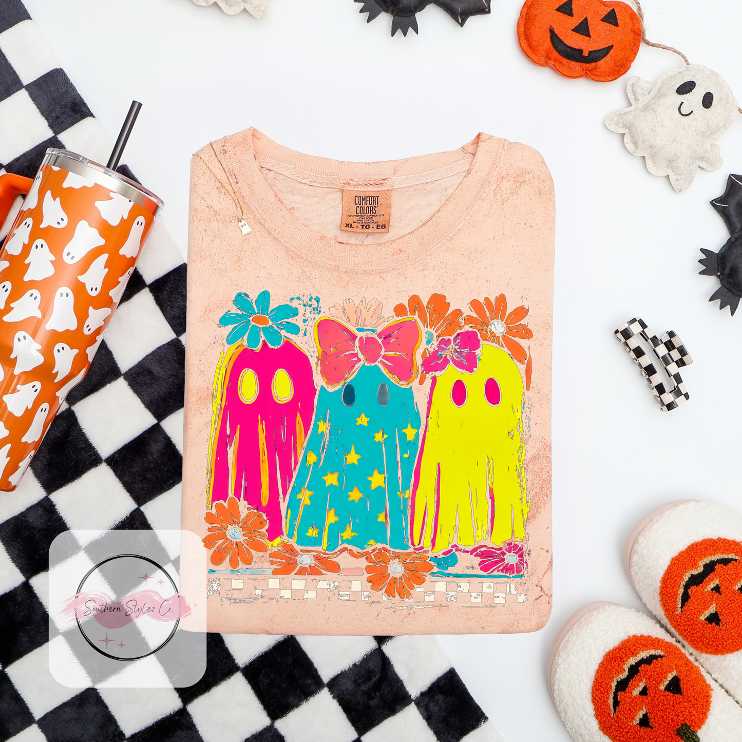 Neon Triple Ghost Tshirt & Crewneck