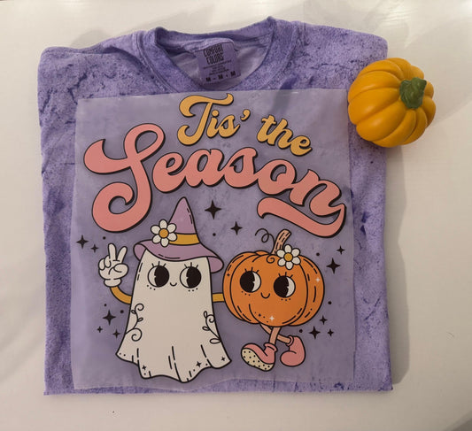Tis The Season Ghost & Pumpkin Tshirt