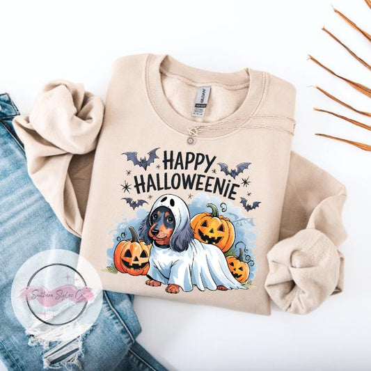 Dachshund Happy Halloweenie Crewneck