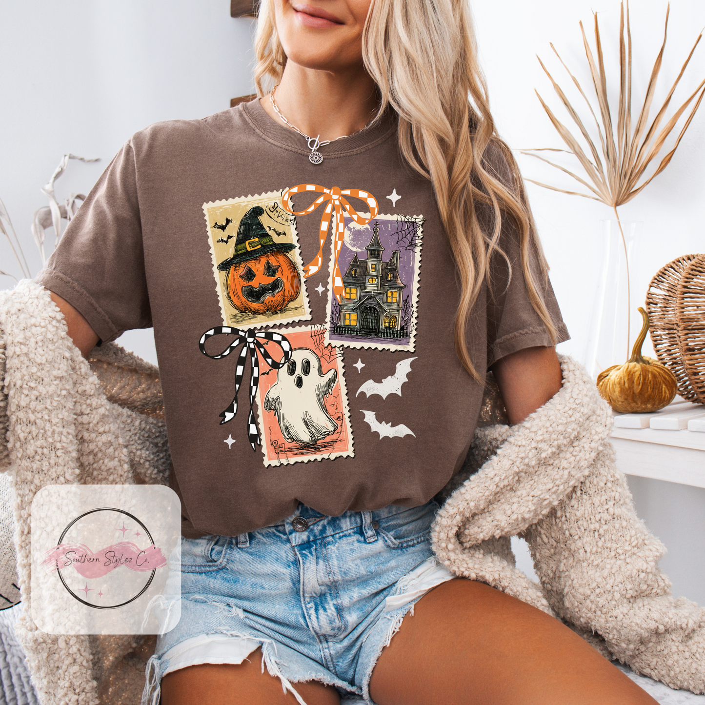 Stamp Collage Halloween Tshirt & Crewneck