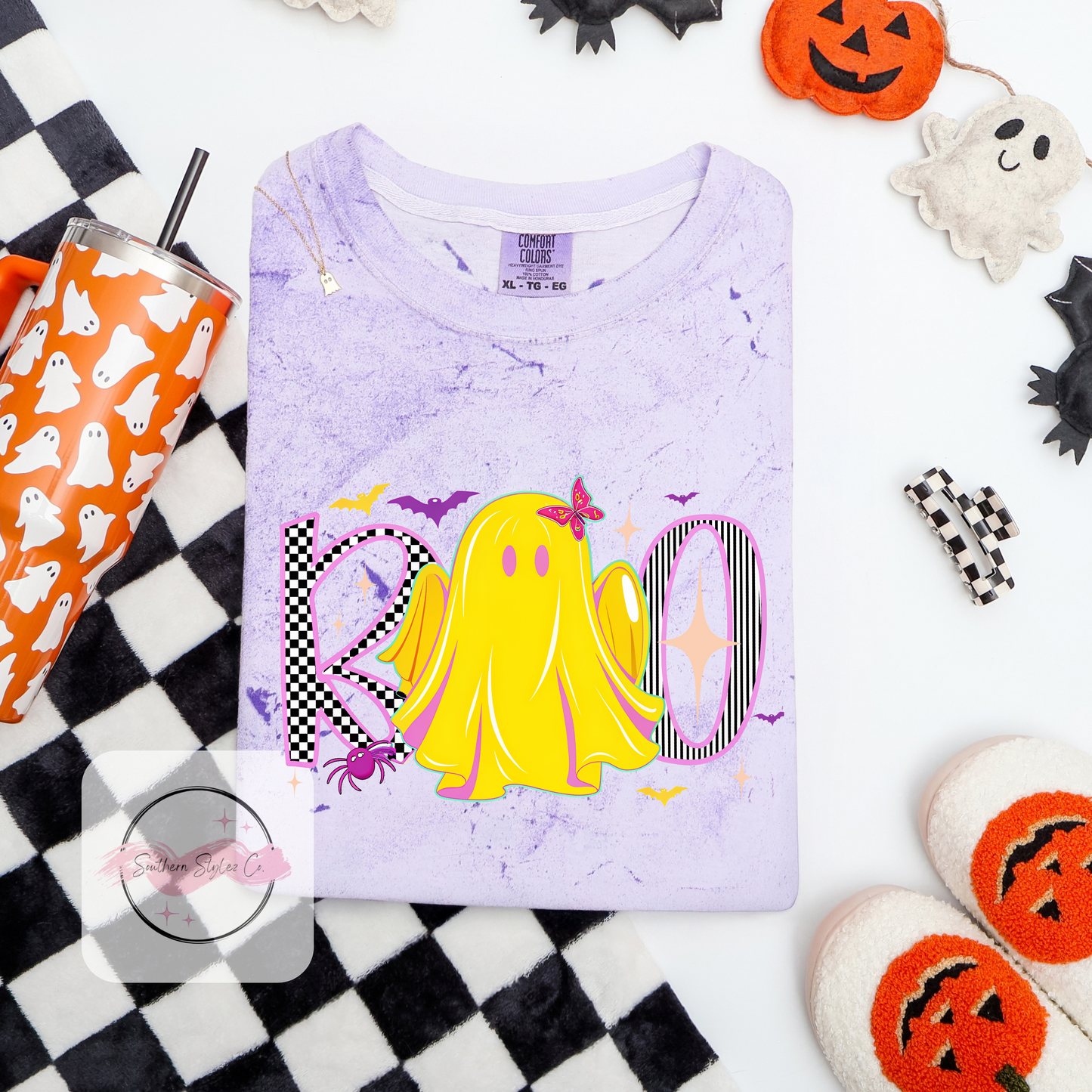 Boo Neon Ghost Tshirt & Crewneck
