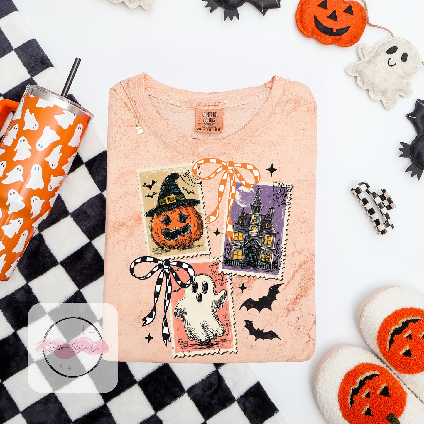 Stamp Collage Halloween Tshirt & Crewneck