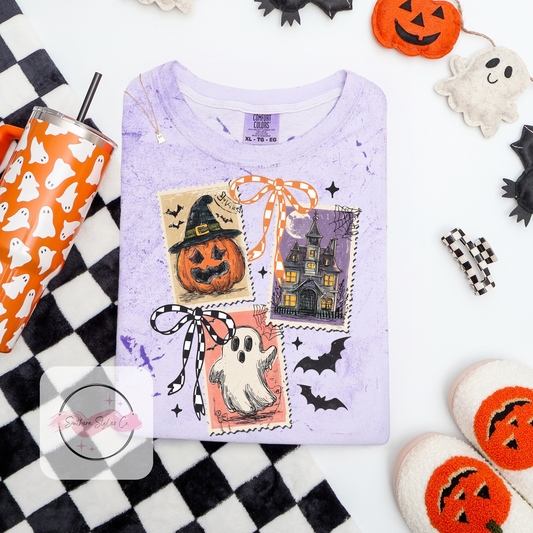 Stamp Collage Halloween Tshirt & Crewneck