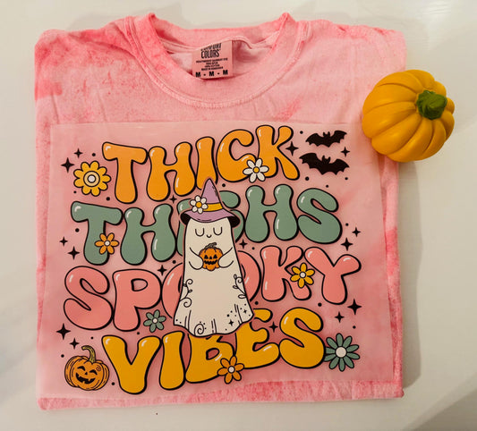 Thick Thighs Spooky Vibes Tee