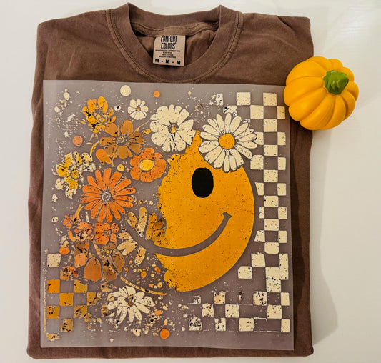 Floral Smiley Fall Tshirt