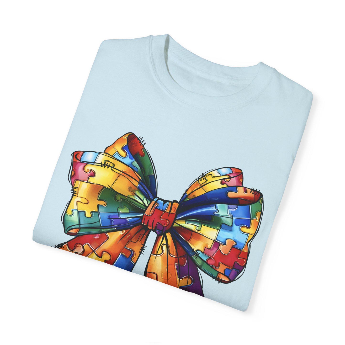 Autism Awareness Unisex Tee, Support Puzzle Piece Shirt, Autism Spectrum Gift, Puzzle Heart T-shirt, Autism Mom Dad Tee, Rainbow Puzzle Tee