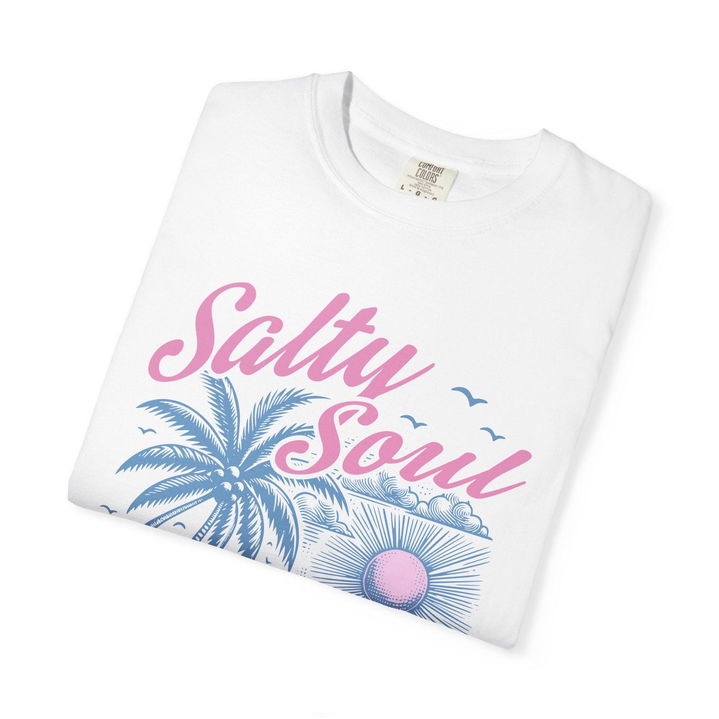 Salty Soul Unisex Garment-Dyed T-shirt | Beach Vibes, Summer Essentials, Ocean Lover Gift, Casual Wear, Vacation Tee