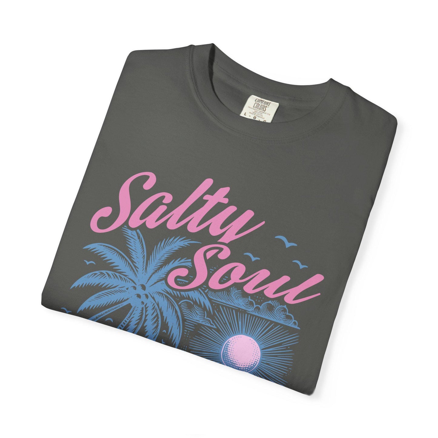Salty Soul Unisex Garment-Dyed T-shirt | Beach Vibes, Summer Essentials, Ocean Lover Gift, Casual Wear, Vacation Tee