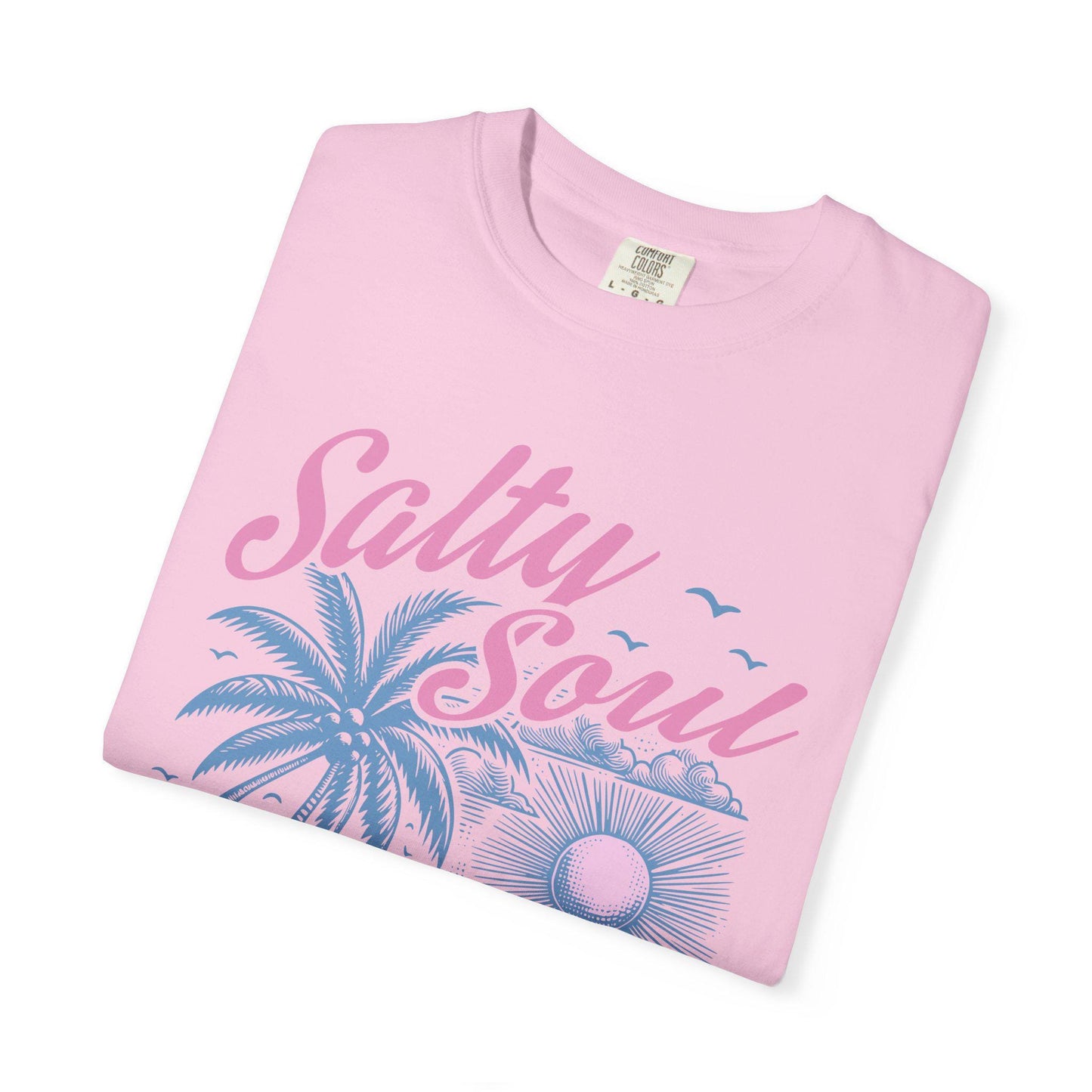 Salty Soul Unisex Garment-Dyed T-shirt | Beach Vibes, Summer Essentials, Ocean Lover Gift, Casual Wear, Vacation Tee