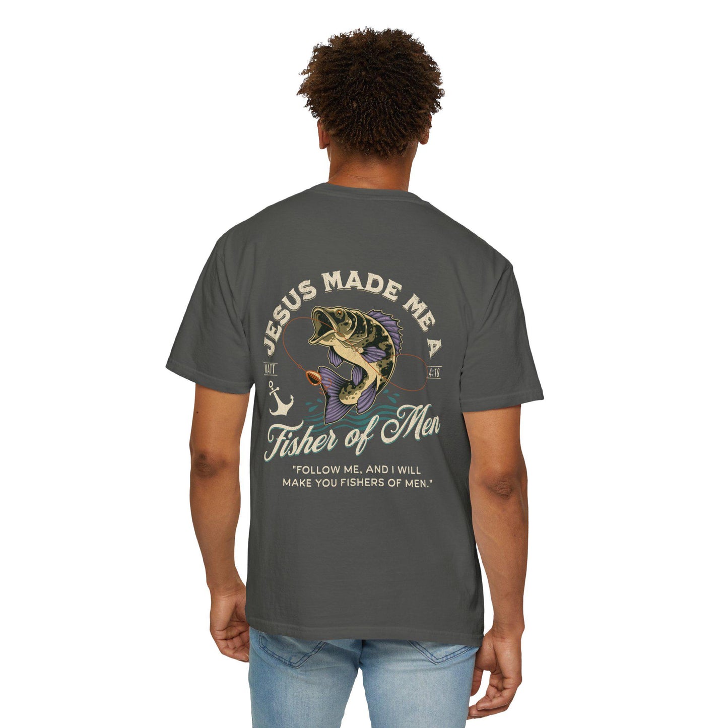 Christian Fisherman T-Shirt, Unisex Shirt, Gift for Anglers, Faith-Based Apparel, Summer Vintage Tee, Religious Fishing Shirt