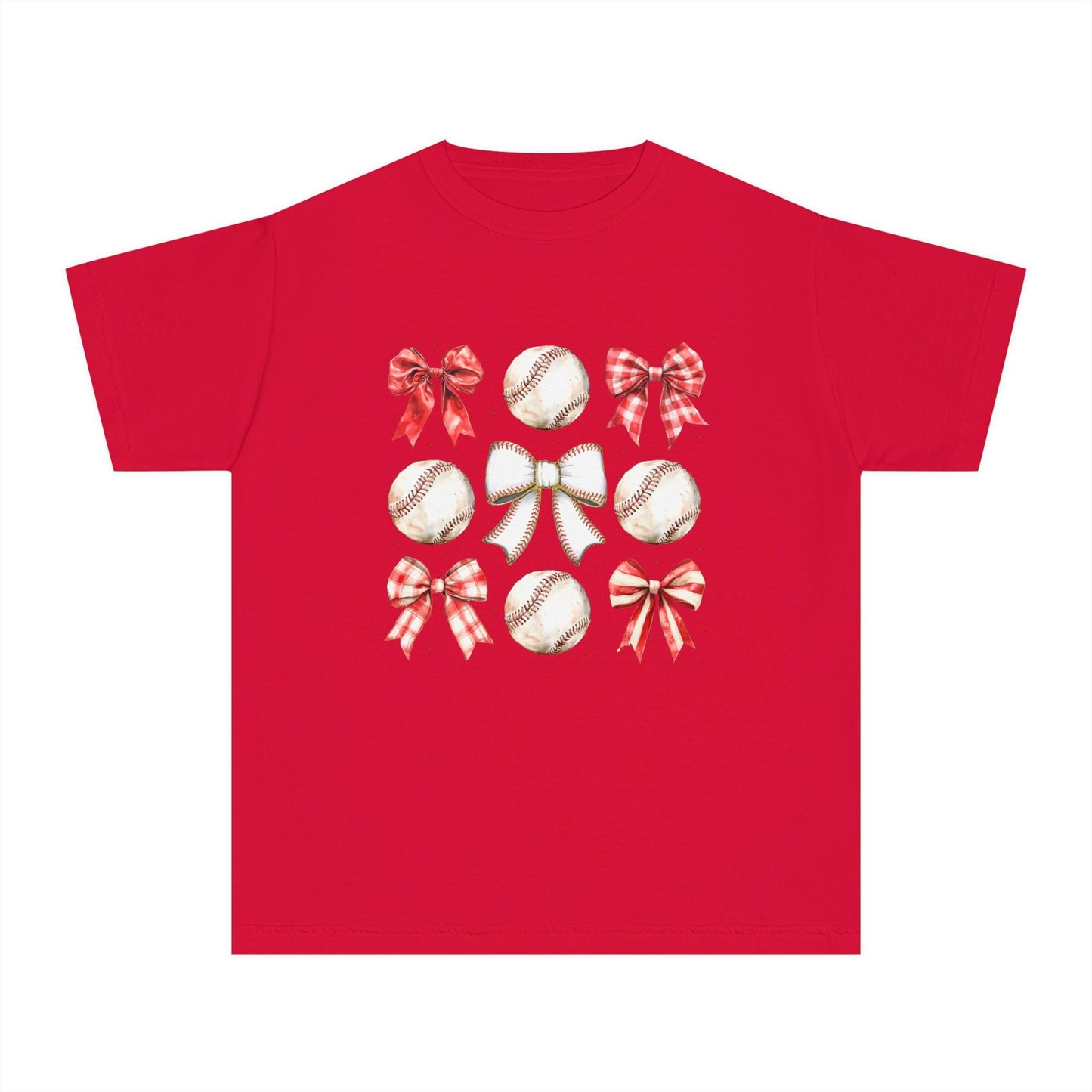 Baseball-Themed Youth Midweight Tee, Perfect Gift for Little League Players, Sports Events, Casual Wear, Birthday Gift, Summer Outing