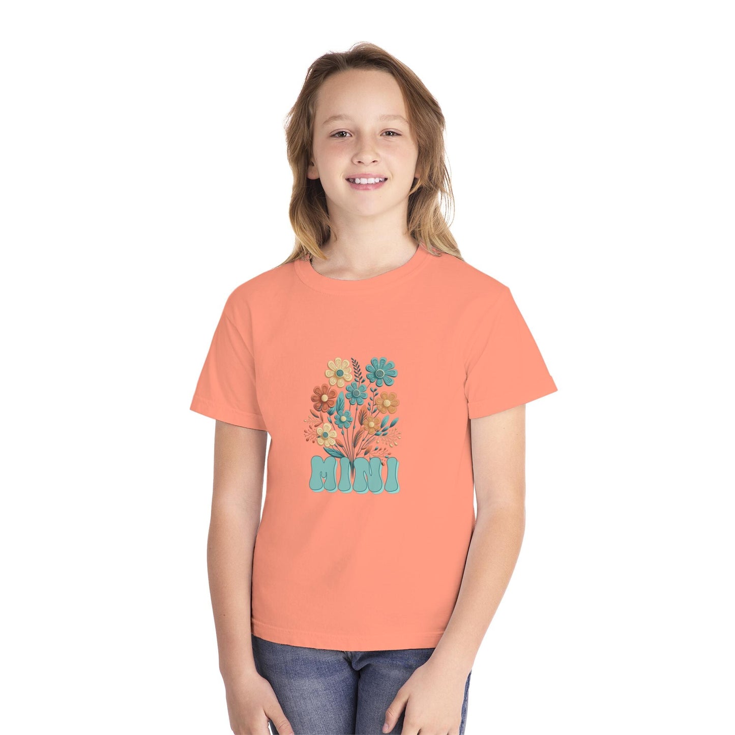 Youth Floral Tee, Cute Kid's Shirt, Spring Fashion, Summer Gift, Gift for Mini Trendsetters, Garden Themed Tee