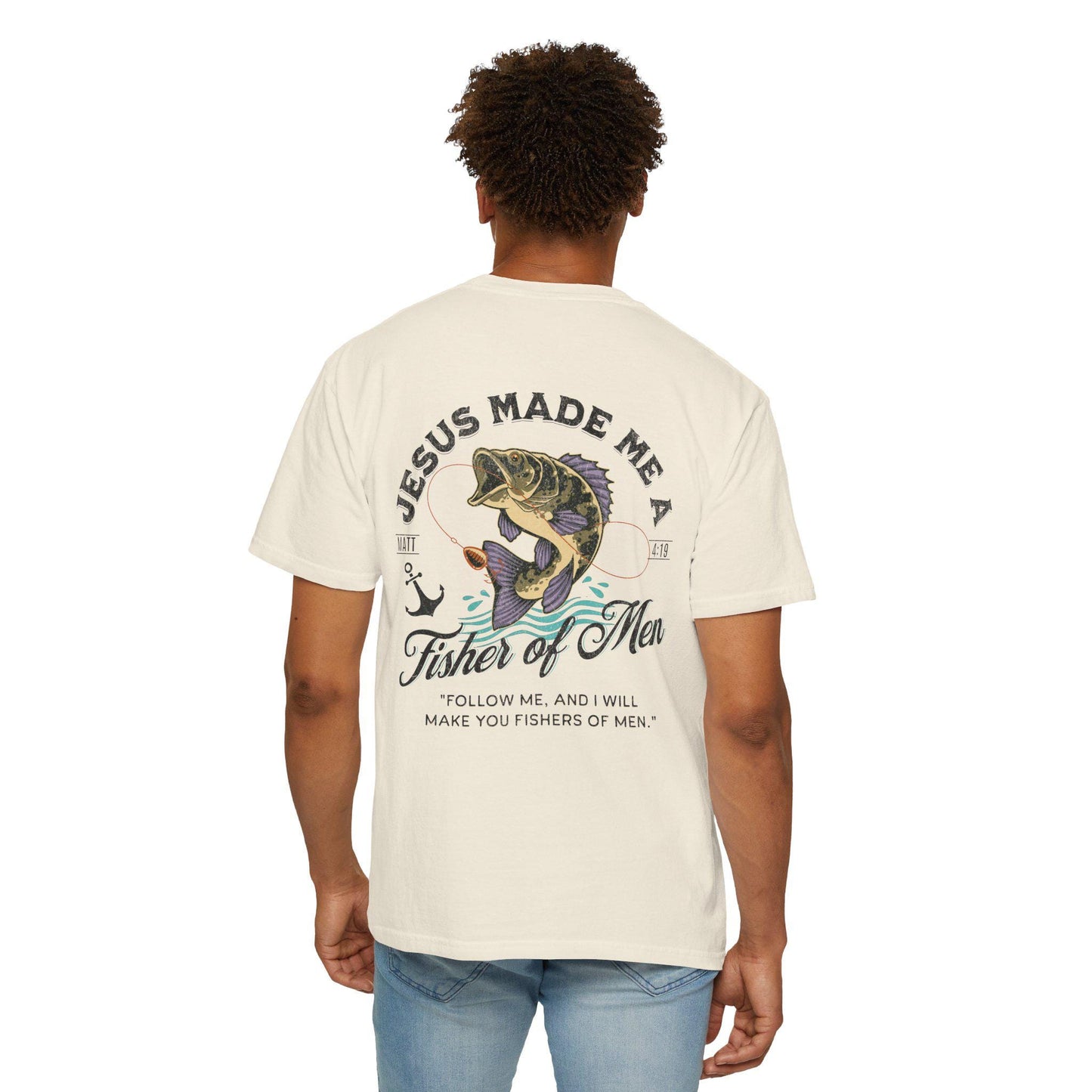 Christian Fisherman T-Shirt, Unisex Shirt, Gift for Anglers, Faith-Based Apparel, Summer Vintage Tee, Religious Fishing Shirt