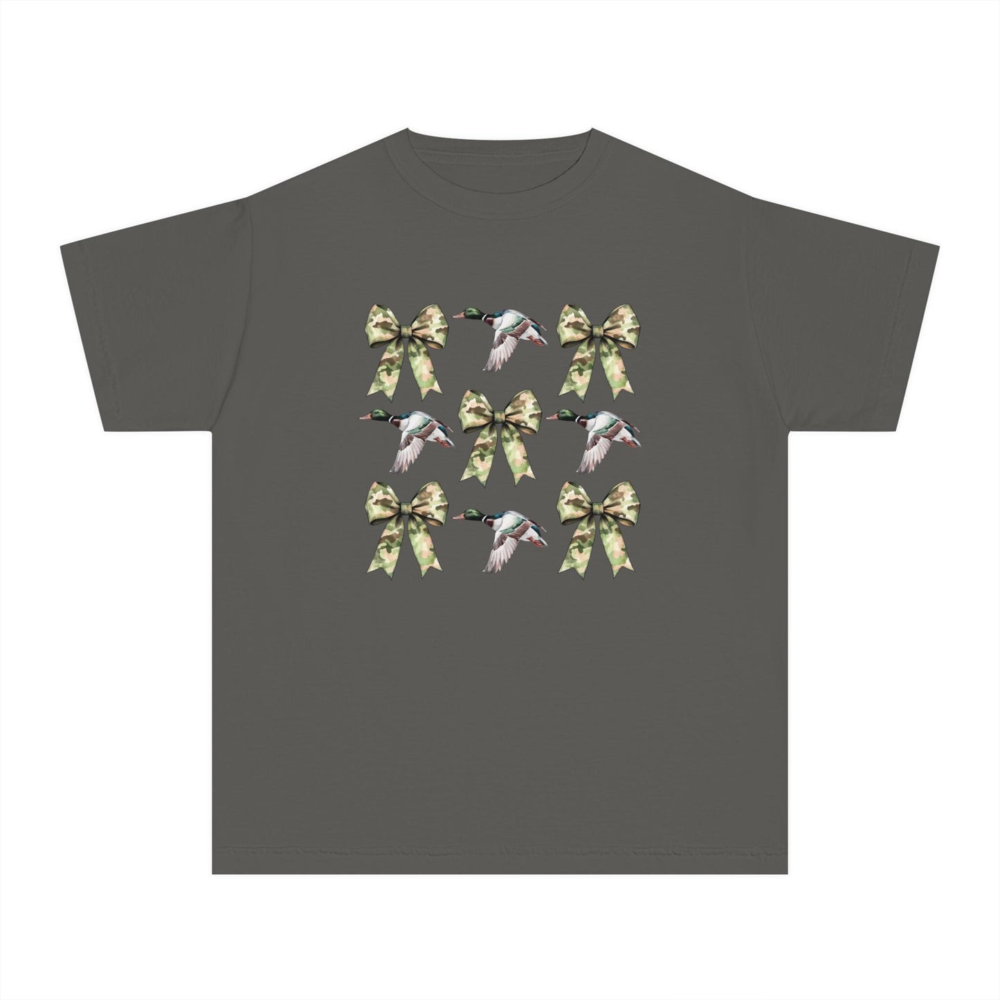 Duck Youth Tee with Bows and Hummingbirds | Perfect Gift for Kids, Birthday Parties, Spring Celebrations, Family Events, Everyday Wear