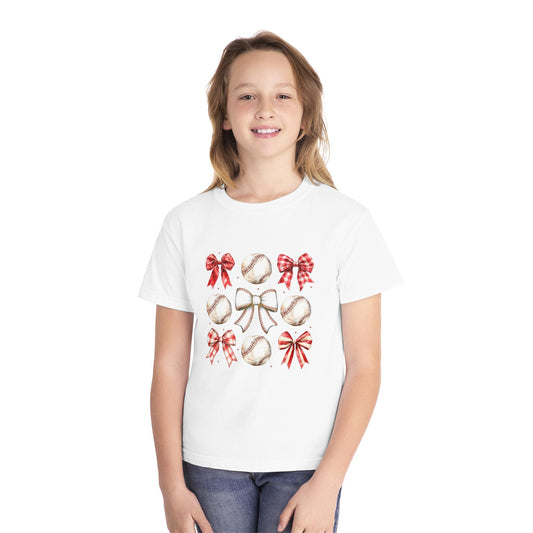 Baseball-Themed Youth Midweight Tee, Perfect Gift for Little League Players, Sports Events, Casual Wear, Birthday Gift, Summer Outing
