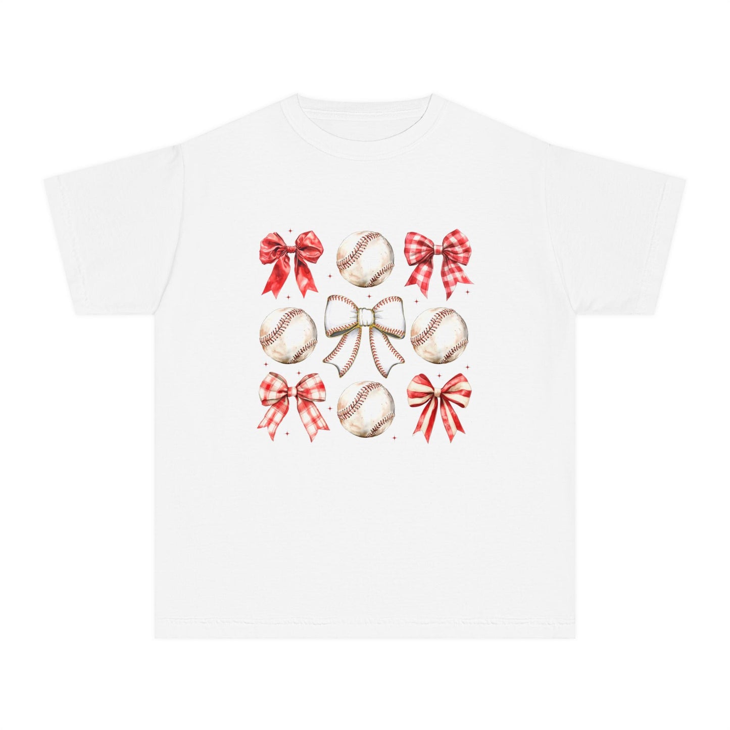 Baseball-Themed Youth Midweight Tee, Perfect Gift for Little League Players, Sports Events, Casual Wear, Birthday Gift, Summer Outing
