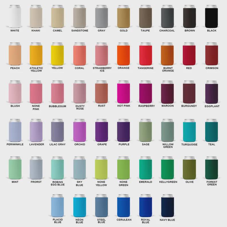 Custom Wedding Can Cooler, Custom Koozie, Personalized Can Cooler For Events, Wedding Favor
