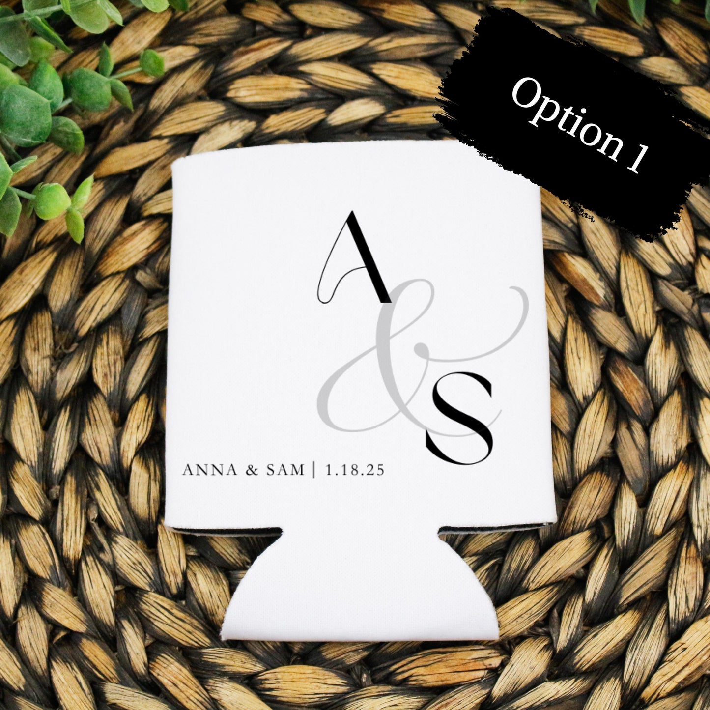 Custom Wedding Can Cooler, Custom Koozie, Personalized Can Cooler For Events, Wedding Favor