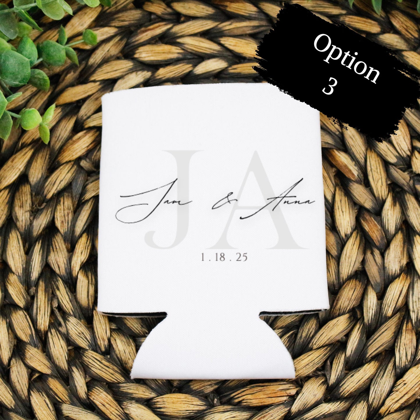 Custom Wedding Can Cooler, Custom Koozie, Personalized Can Cooler For Events, Wedding Favor