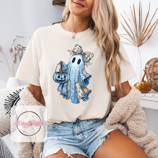 Blue Jean Ghost Tee, Comfort Colors